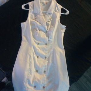White denim dress